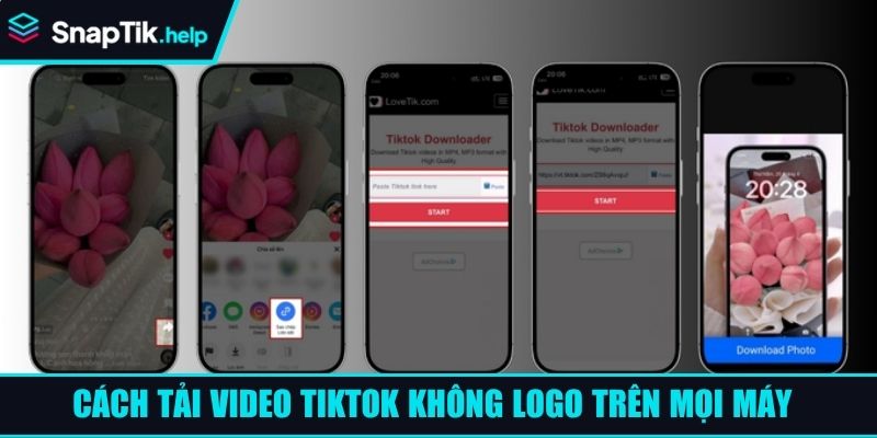 Cách tải video TikTok không logo trên mọi máy