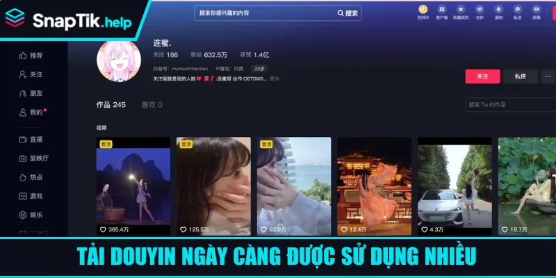 Tải Douyin ngày càng được sử dụng nhiều