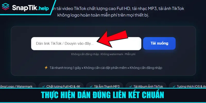 Thực hiện dán đúng liên kết chuẩn
